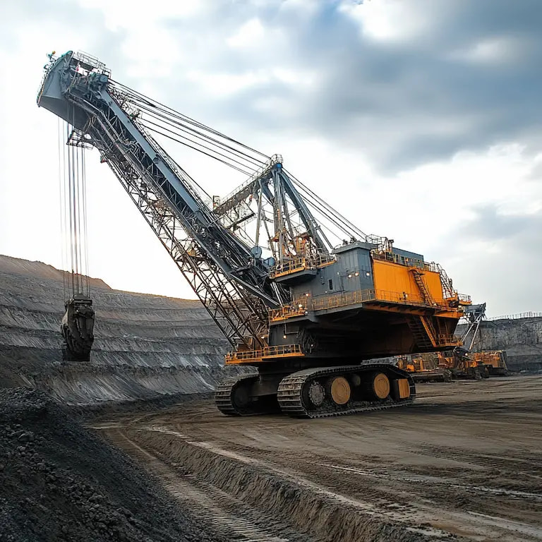 Mienenfahrzeug in einer Minie.