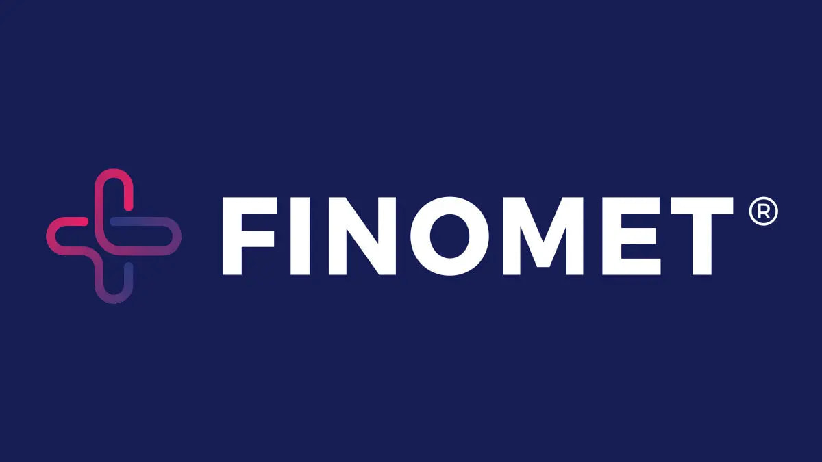Das Finomet Logo auf dunkelblauem Hintergrund