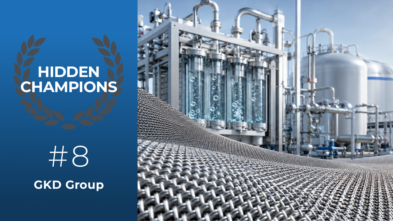 Hidden Champion #8 GKD Group: Metallgewebe vor einer Power-to-Gas-Anlage.