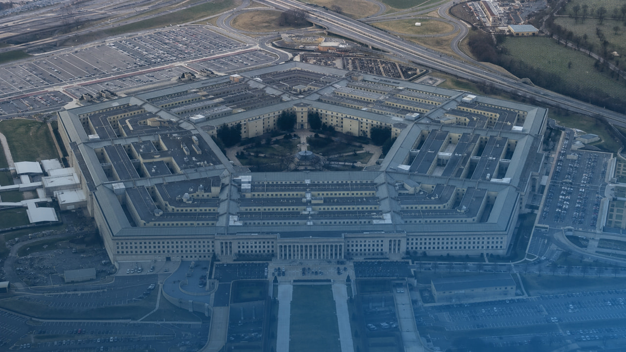 Das Pentagon, Sitz des US-Verteidigungsministeriums, von oben