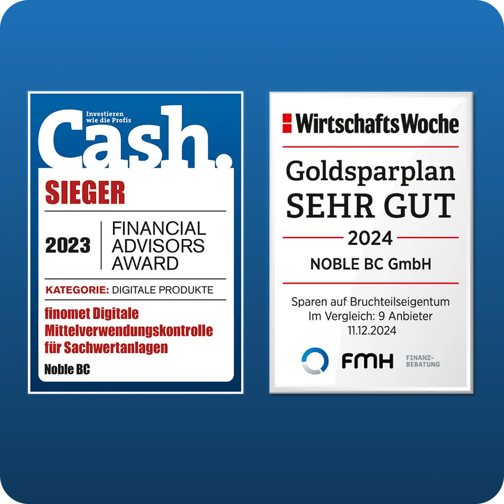 Grafik mit zwei Award-Plaketten