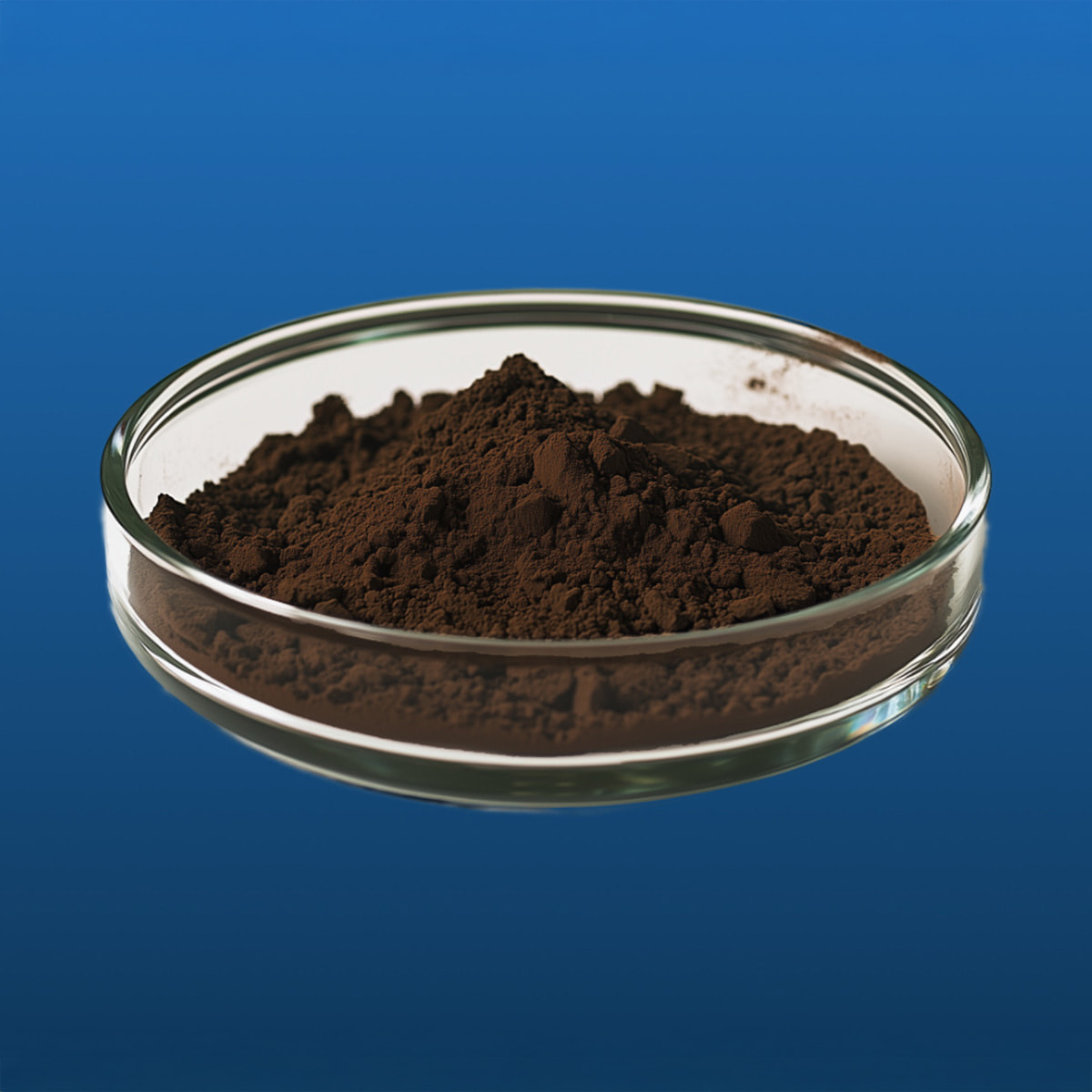 seltene Erde Terbiumoxid auf blauen Hintergrund