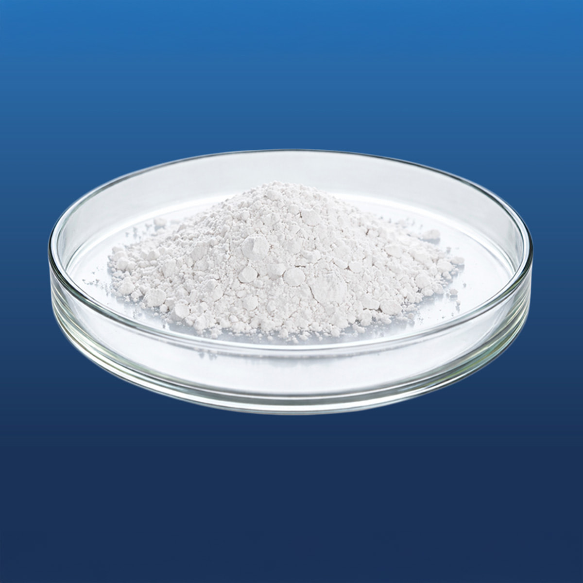 Seltene Erde Yttriumoxid auf blauen Hintergrund