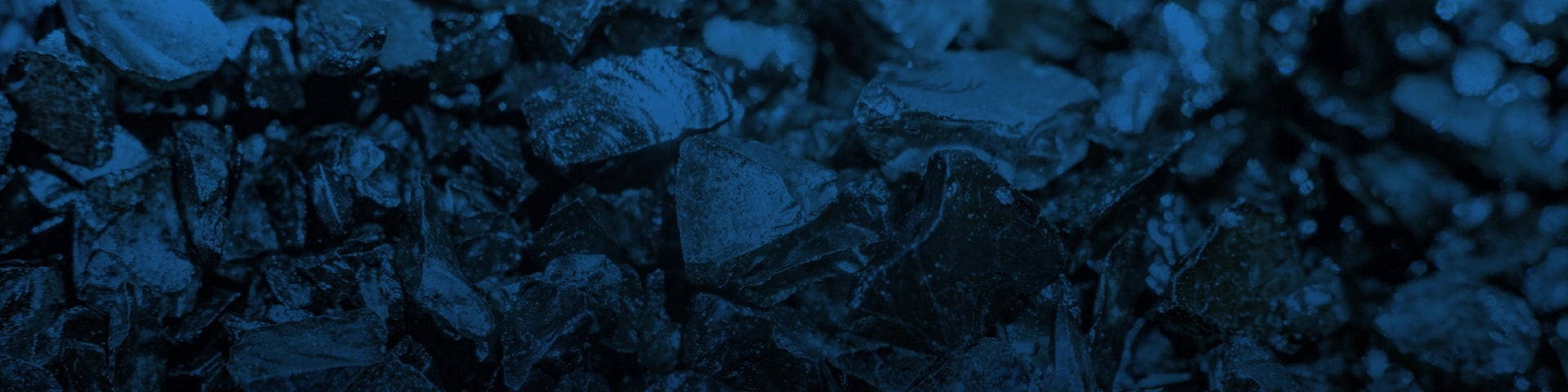 Rohstoffe in monochrom blau.