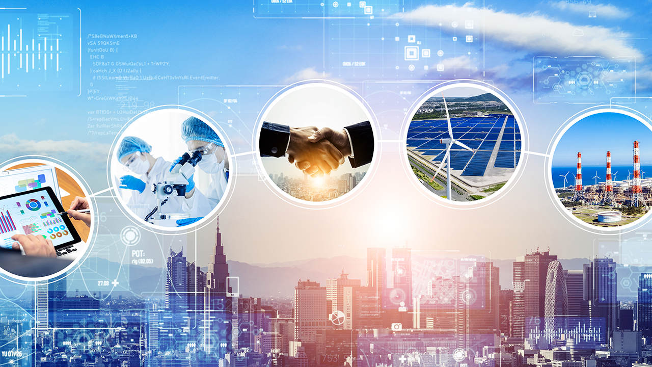 Various field industry concept. Sustainable society.