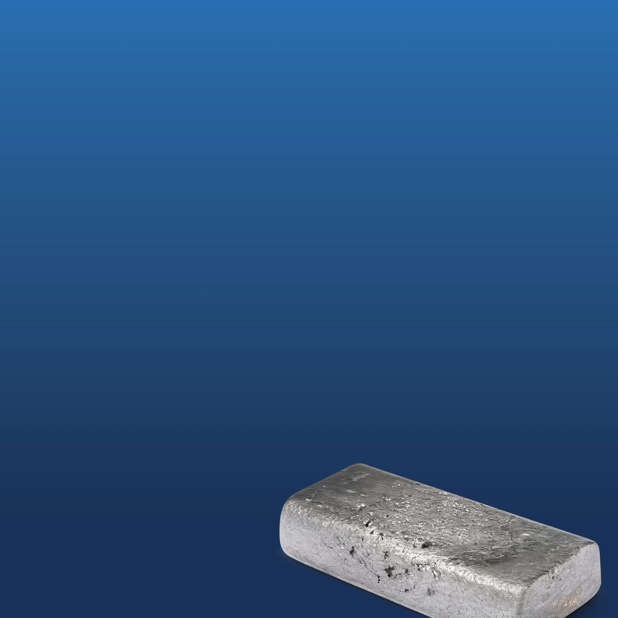 Antimon auf blauem Hintergrund