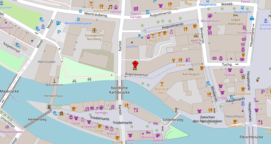 Ausschnitt aus dem Stadtplan von Nürnberg