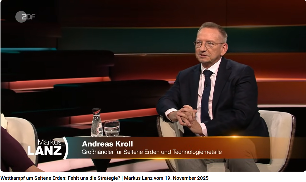 Rohstoffhändler Andreas Kroll zu Gast bei Markus Lanz 19. November 2025