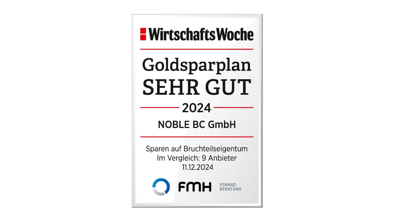 WiWo Goldsparplan Sehtgut 2024 Noble BC GmbH